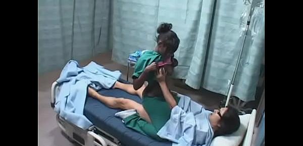  Asian guy fucks Black girl in hospital ( Japanese AMBW )